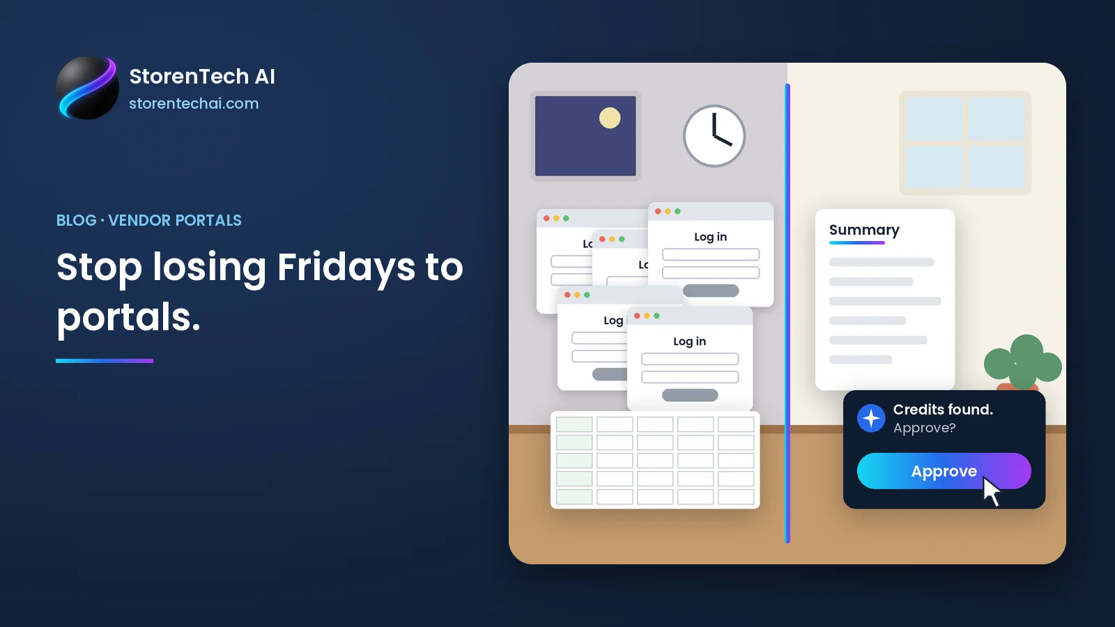 Stop losing Fridays to portals